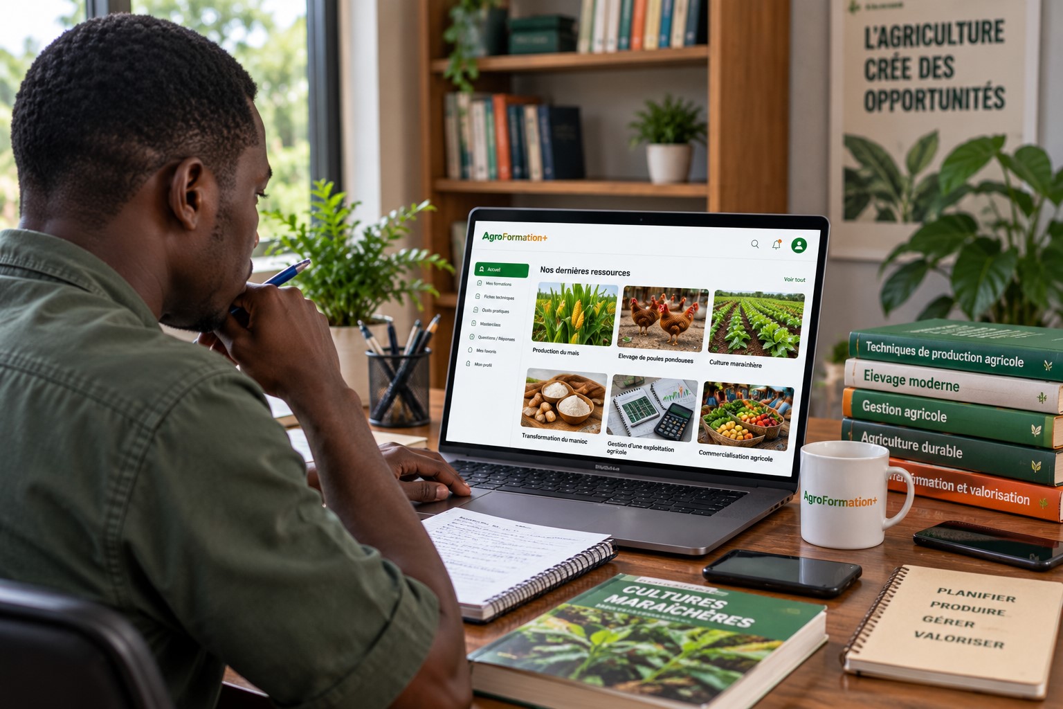 Bibliothèque de ressources agricoles Premium